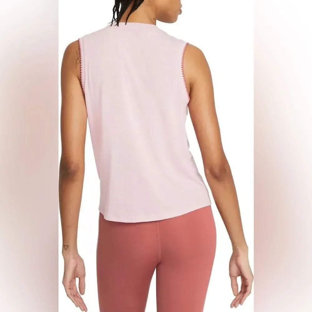 Nike Yoga Crochet Tank Top in Pink